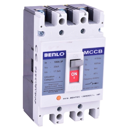 benlo bentec 125A 3 Pole 25 KA Molded Case Circuit Breakers (Mccb)