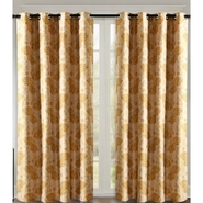 SUNNY DRAPE Jute Floral Door Curtains