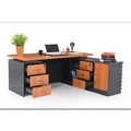 H-Tech Executive Table with One side pedestal unit and E.R.U