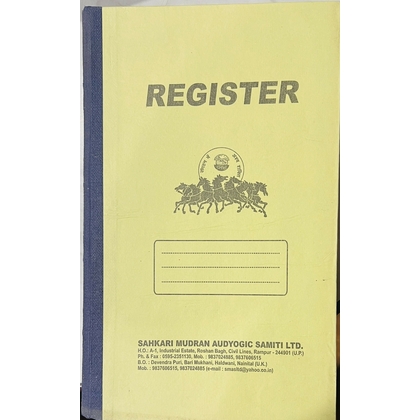 SMASLTD--SAHKARI MUDRAN AUDYOGIC SAMITI LTD PLAIN REGISTER Diaries-printed-plain- register- 400 Pages