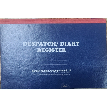 SMAS LTD DESPATCH REGISTER Diaries-printed-plain- register- 200 Pages