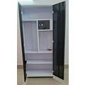 HP S Almirah Steel shelving cabinet with partial wardrobe