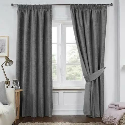 Unbranded Silk Plain Door Curtains