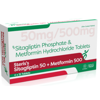 Tab Sitagliptin 50MG+ Metformin 500MG (100* 1)