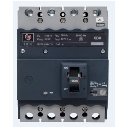 BCH 100A 4 Pole 25 KA Molded Case Circuit Breakers (Mccb)