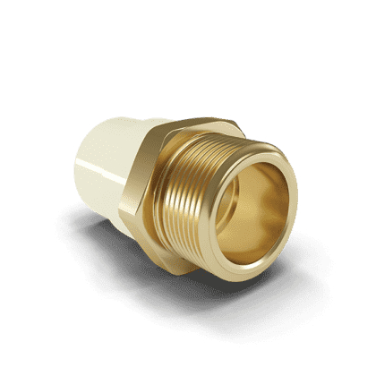 Finolex Pipes 15 mm dia Male adapter brass threaded