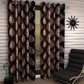 Unbranded Jute Floral Door Curtains