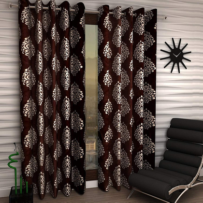 Unbranded Jute Floral Door Curtains