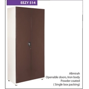 Eezy Almirah Steel shelving cabinet with partial wardrobe