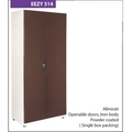 Eezy Almirah Steel shelving cabinet with partial wardrobe