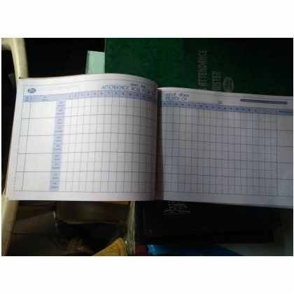 NEERAJ ATTENDANCE REGISTER Diaries-printed-plain- register- 50 Pages