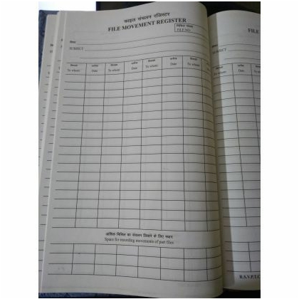 PARAS FILE MOVEMENT REGISTER Diaries-printed-plain- register- 400 Pages