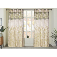 Unbranded Silk Geomatric Door Curtains