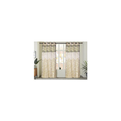 Unbranded Silk Geomatric Door Curtains