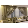 princehomefurnishings Silk Plain Door Curtains