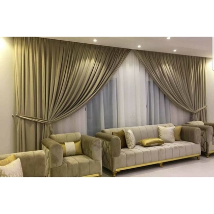 princehomefurnishings Silk Plain Door Curtains