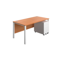 furnways Executive Table with One side pedestal unit