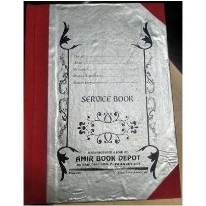 Amir SERVICE BOOK Diaries-printed-plain- register- 384 Pages