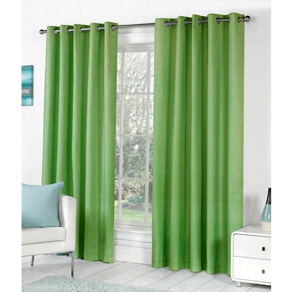 DDecor Silk Plain Door Curtains