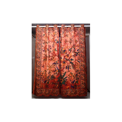 Unbranded Silk Stripes Door Curtains