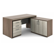 Asha Furniture & Interior Executive Table with One side pedestal unit and E.R.U