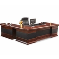 Wood Square Executive Table with One side pedestal unit and E.R.U