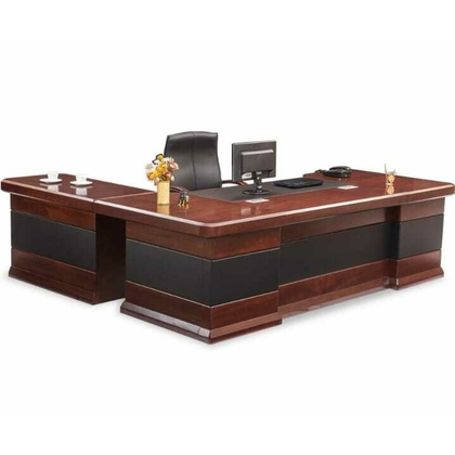 Wood Square Executive Table with One side pedestal unit and E.R.U