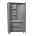 STEEL FIT--STEEL FIT INTERIORS Almirah Steel shelving cabinet with partial wardrobe