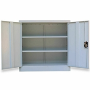 STEEL FIT--STEEL FIT INTERIORS Almirah Steel shelving cabinet with partial wardrobe