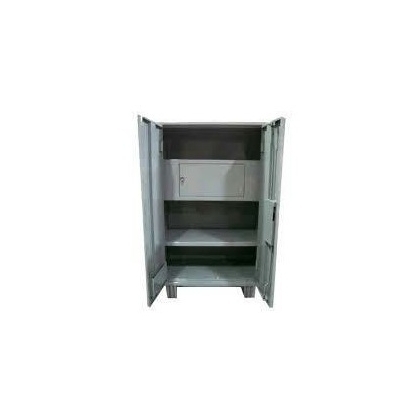 STEEL FIT--STEEL FIT INTERIORS Almirah Steel shelving cabinet with partial wardrobe