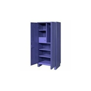 STEEL FIT--STEEL FIT INTERIORS Almirah Steel shelving cabinet with partial wardrobe