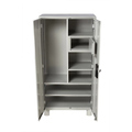 STEEL FIT--STEEL FIT INTERIORS Almirah Steel shelving cabinet with partial wardrobe