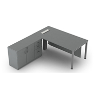 SOS Executive Table with One side pedestal unit and E.R.U