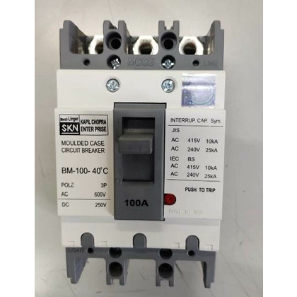 BENTEX-SKN 100A 3 Pole 25 KA Molded Case Circuit Breakers (Mccb)