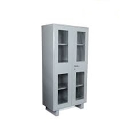 WILSON FURNITURE Almirah Steel with Glass door