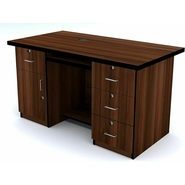 Angular Executive Table with Both side pedestal unit