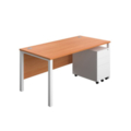 Balaji Furniture Executive Table with One side pedestal unit