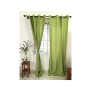 Unbranded Silk Plain Door Curtains