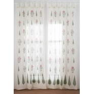 Decowindow Silk Floral Door Curtains