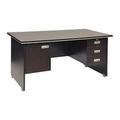 mc brown Executive Table with One side pedestal unit