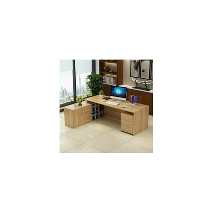 mc brown Executive Table with One side pedestal unit and E.R.U