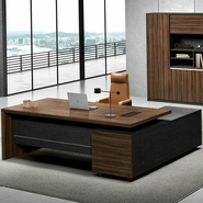 Krafterio Executive Table with One side pedestal unit