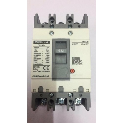 c&s 63A 3 Pole 25 KA Molded Case Circuit Breakers (Mccb)