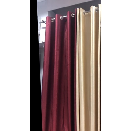 princehomefurnishings Silk Plain Door Curtains