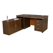 Doris Fray Executive Table with One side pedestal unit and E.R.U