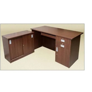 Doris Fray Executive Table with One side pedestal unit and E.R.U