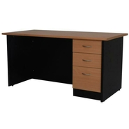 OMWOODS Executive Table with One side pedestal unit