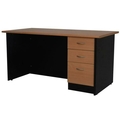 OMWOODS Executive Table with One side pedestal unit