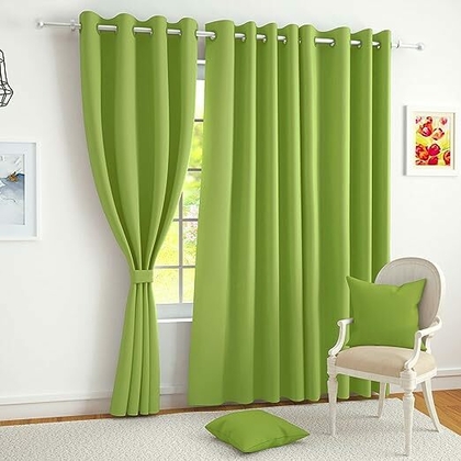 HEWAN Cotton Plain Door Curtains