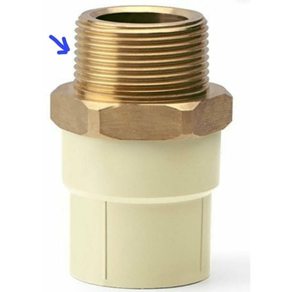 PRAYAG 25 mm dia Male adapter brass threaded